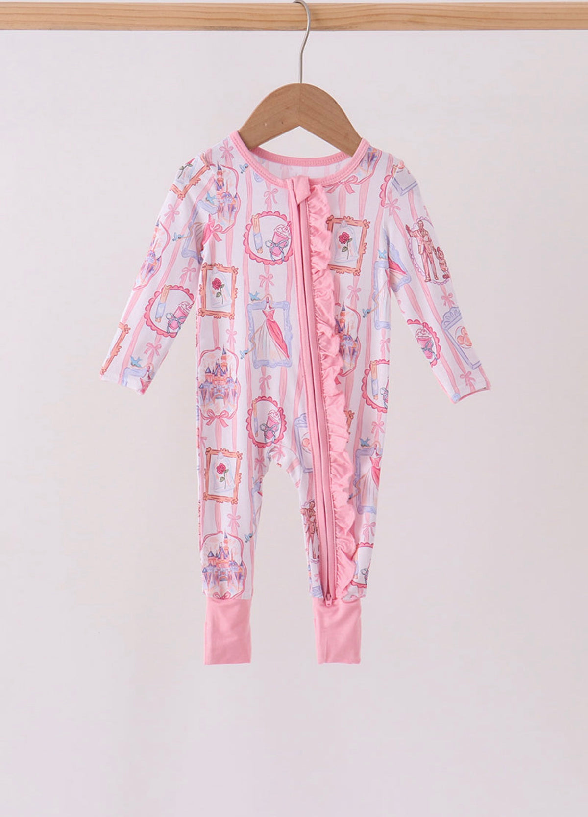 Pink Ruffle Bamboo Pajamas