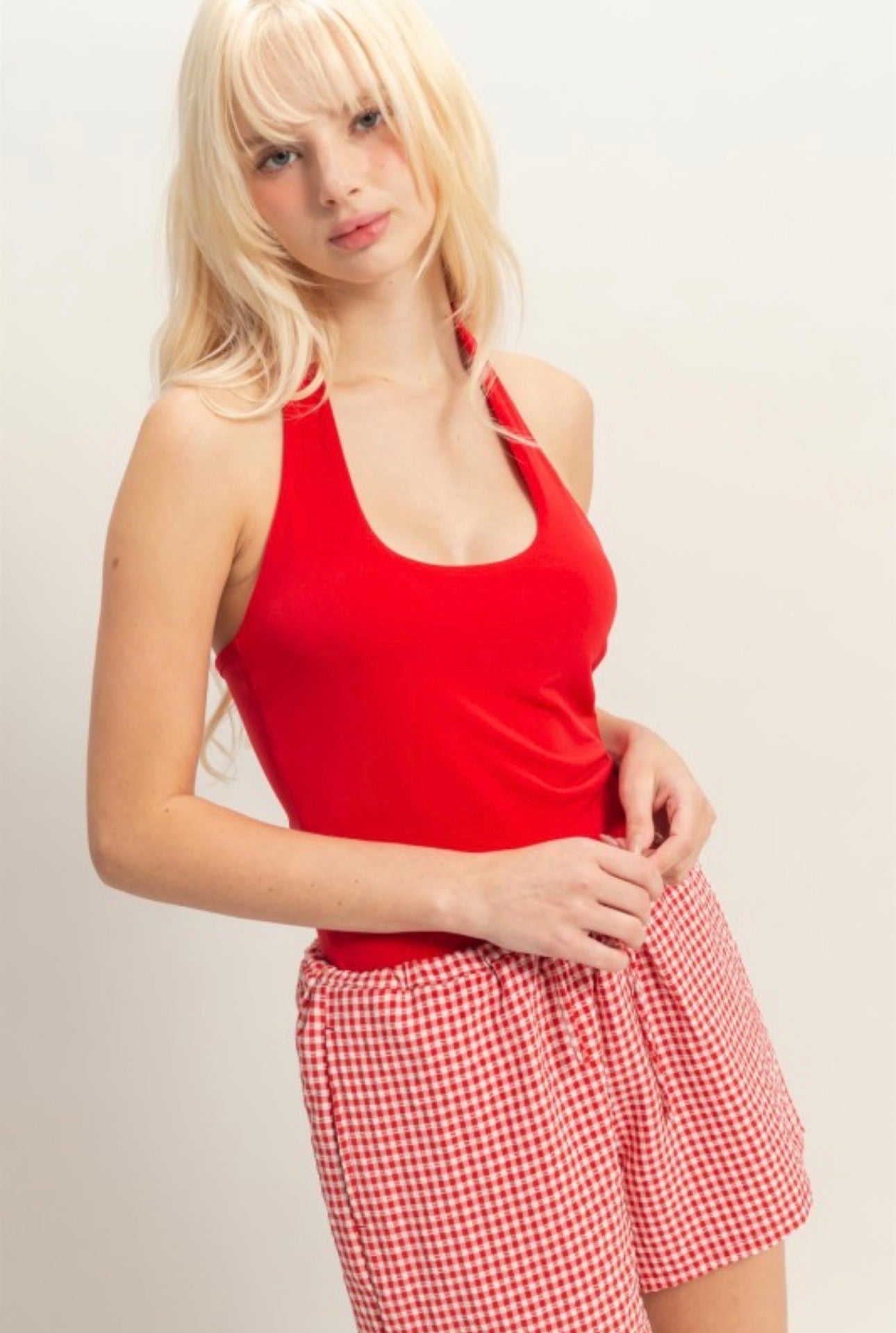 Red Halter Tank