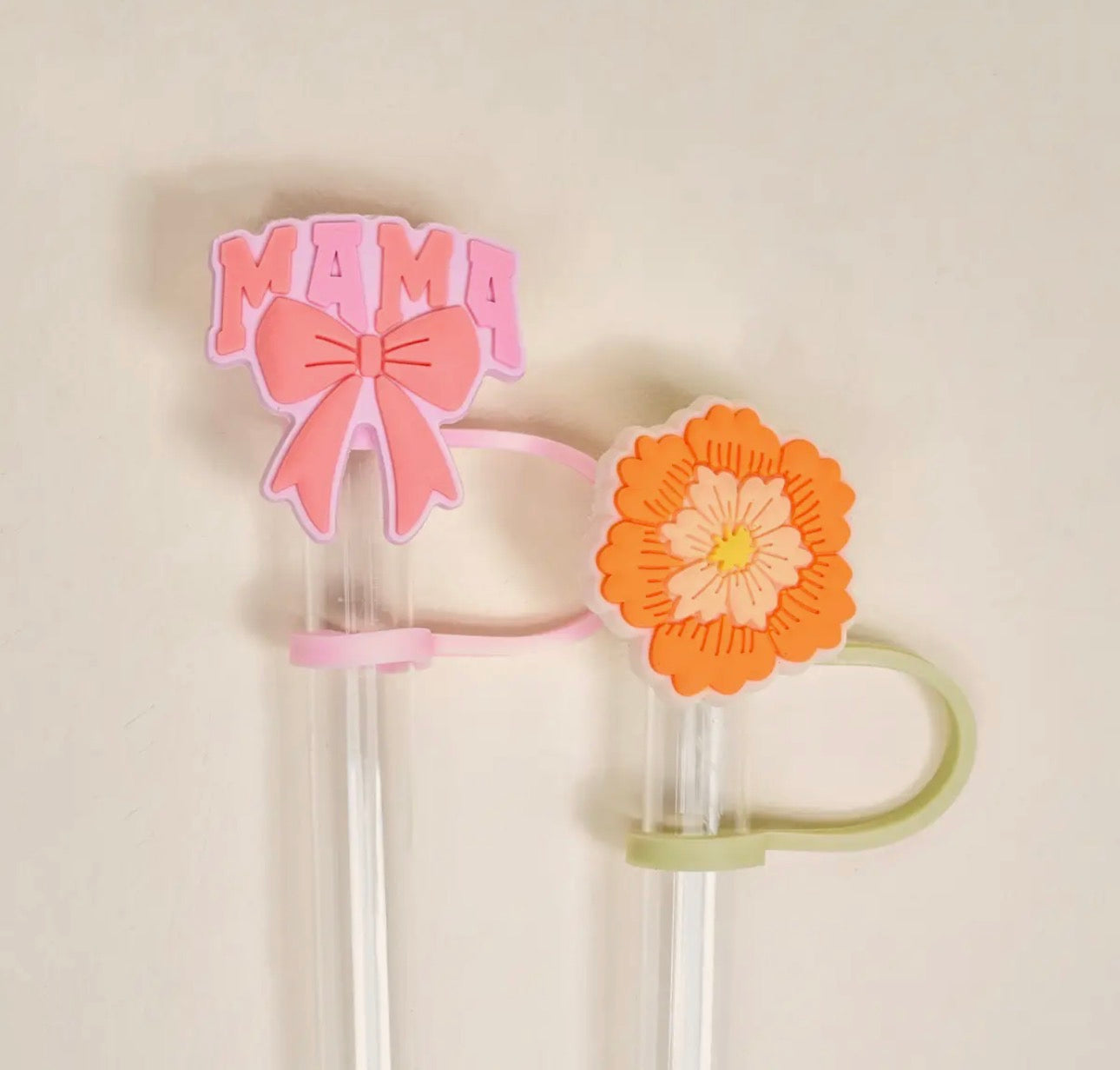 Mama Floral Straw Topper