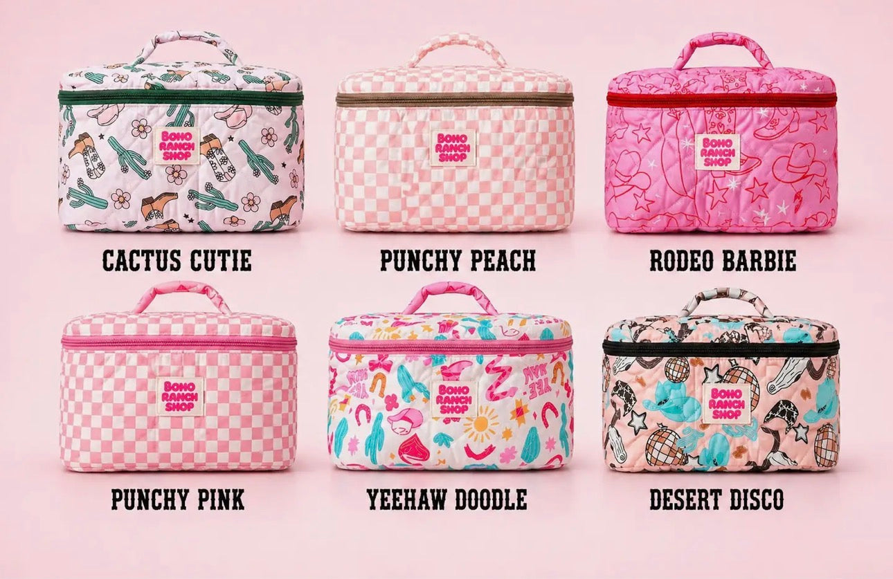 Cactus Cutie Quilted Makeup Bag