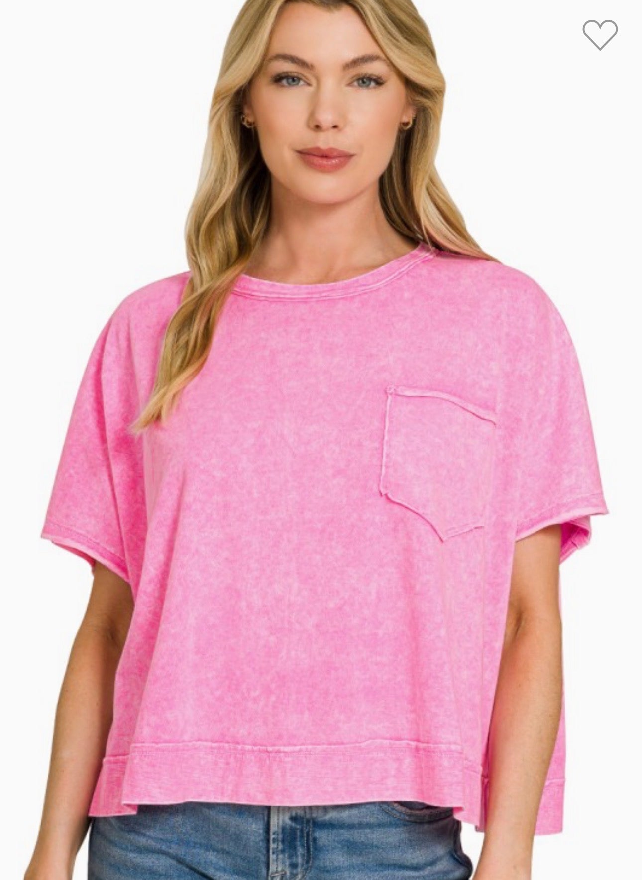 Pink Washed Pocket Tee