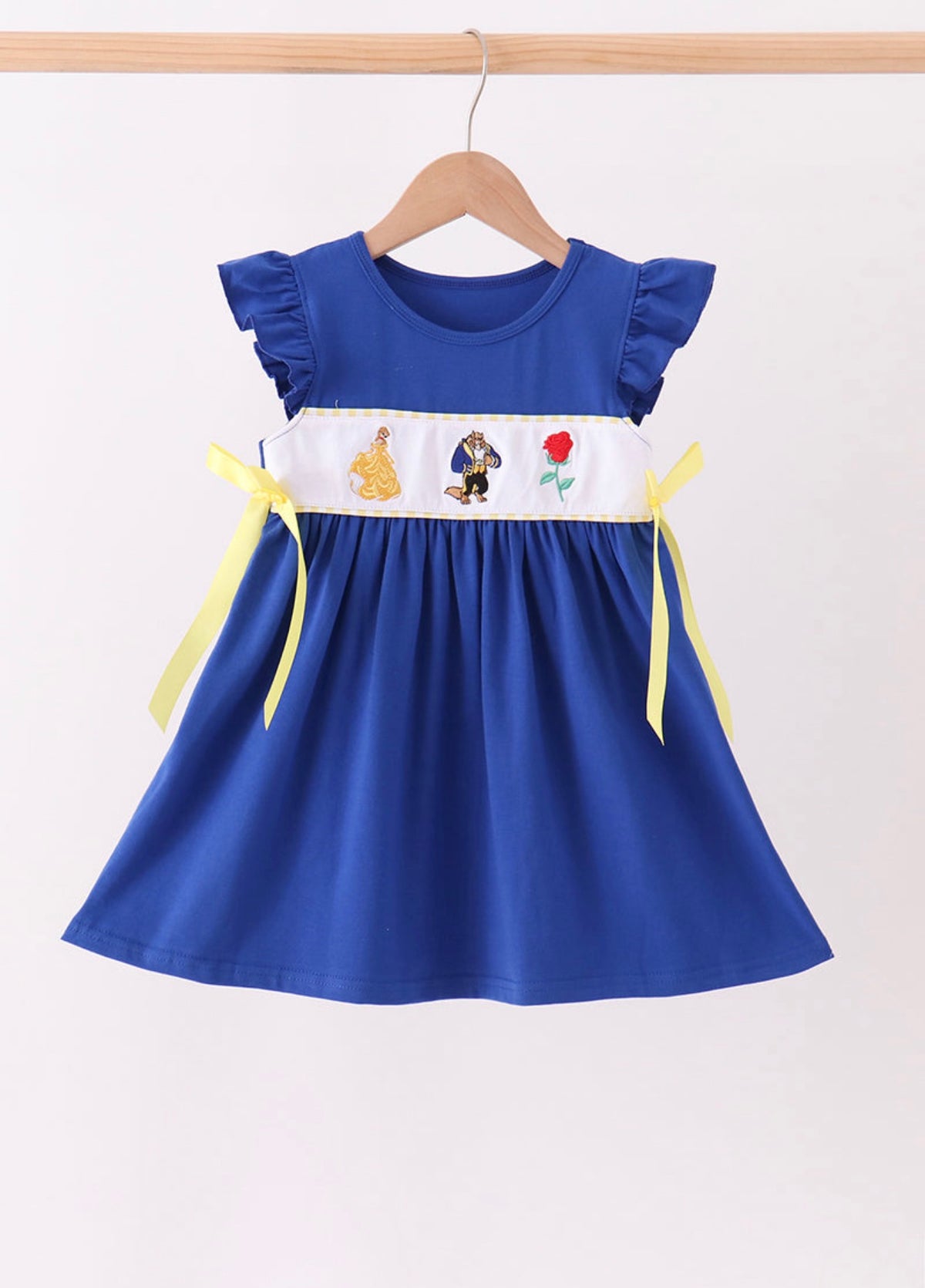 Beauty Embroidery Ruffle Dress