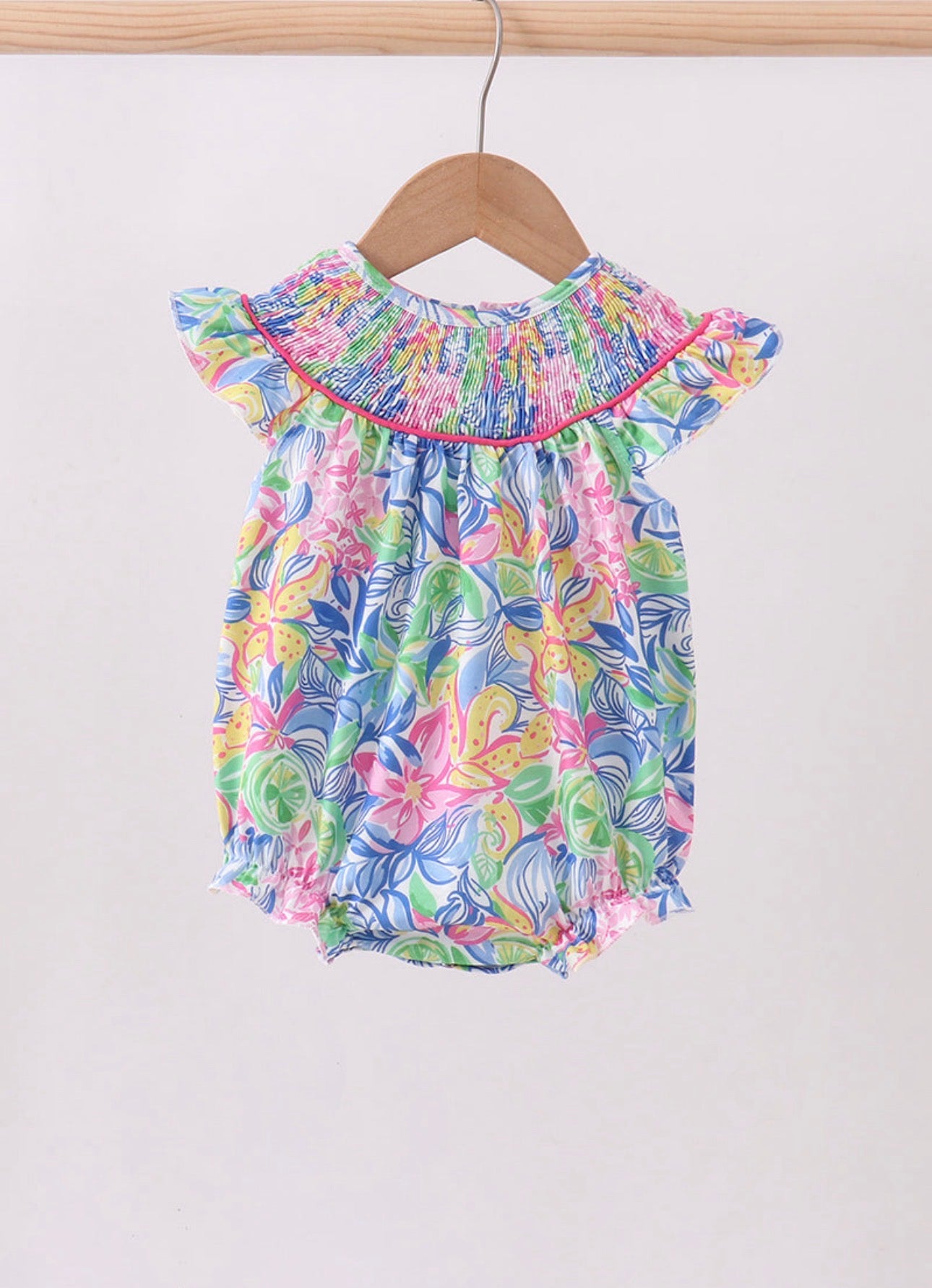 Baby Floral Smocked Romper