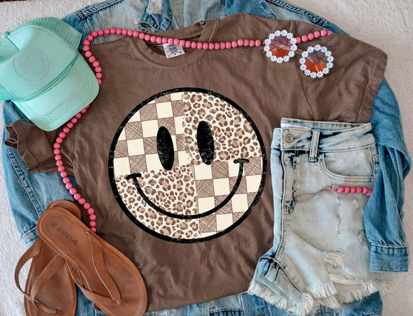 Checkered Neutral Tee