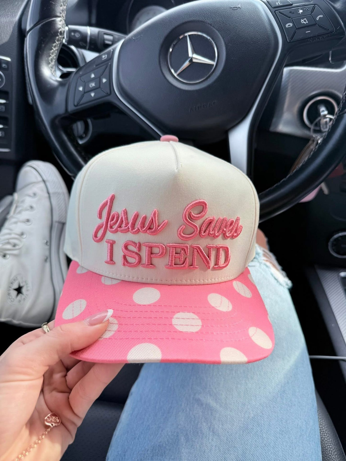 Jesus Saves I Spend Hat