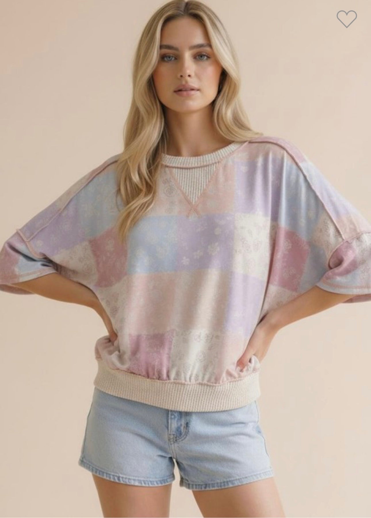 Oversized Patchwork Floral Top