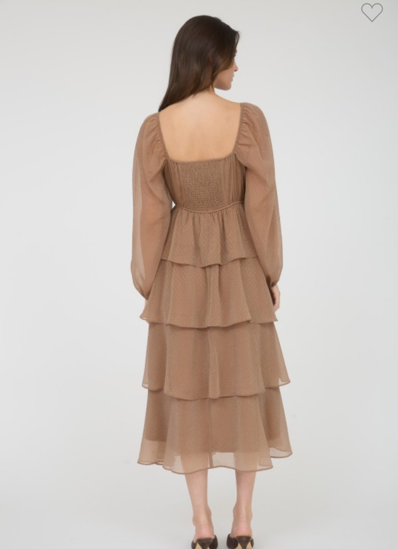 Lurex Ruffle Tiered Dress