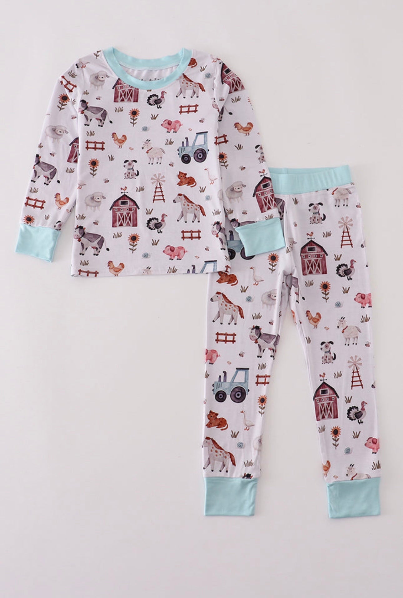 Boys Farm Bamboo Pajamas