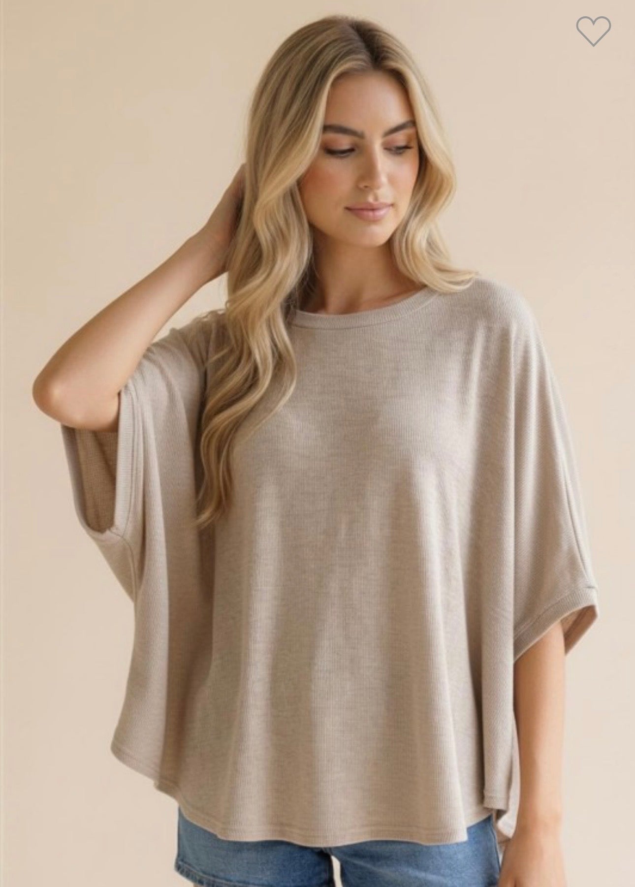 Dolman Thermal Knit Top