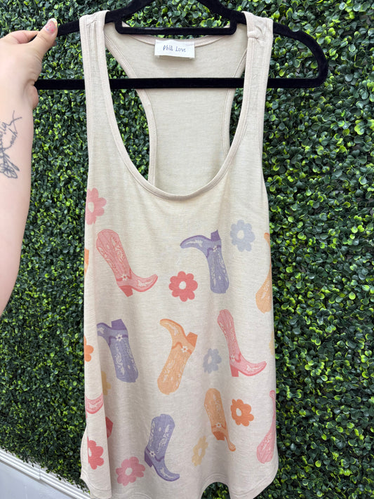 Colorful Boots Tank