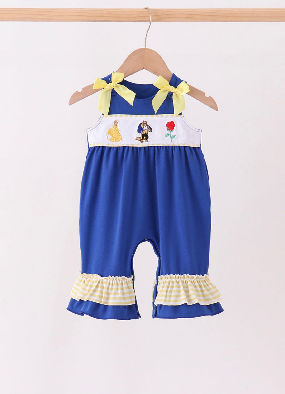 Beauty Embroidery Ruffle Romper