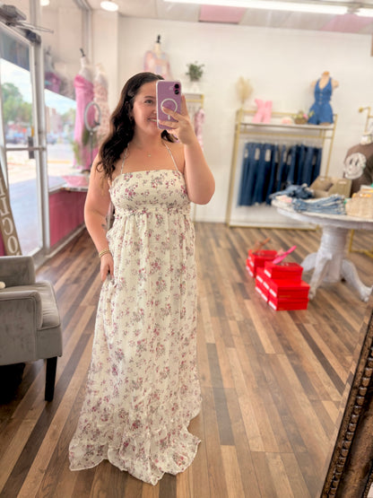 Smocked Floral Maxi Dress