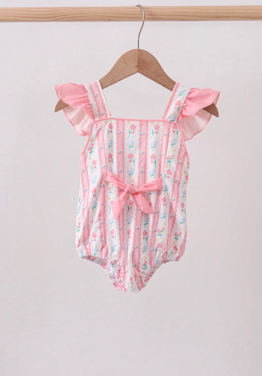 Blush Floral Bow Swimsuit