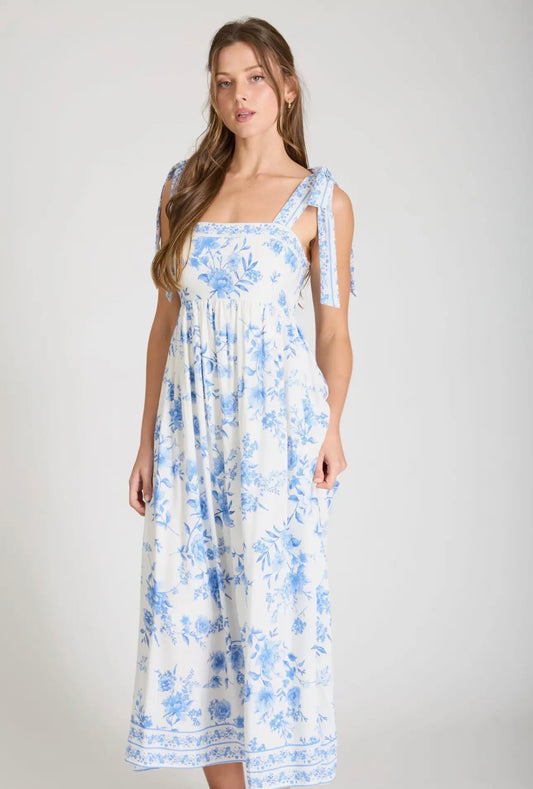 Summer Blues Floral Dress