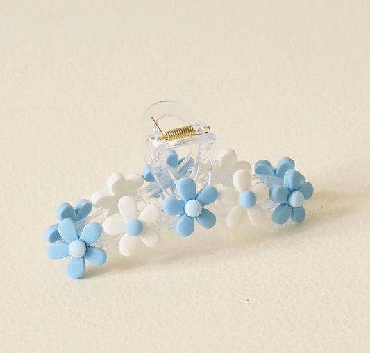 Light Blue Daisy Hair Clip
