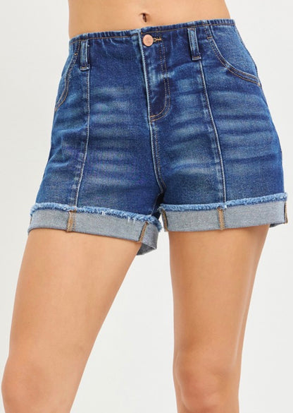 Slouchy Cuffed Risen Shorts