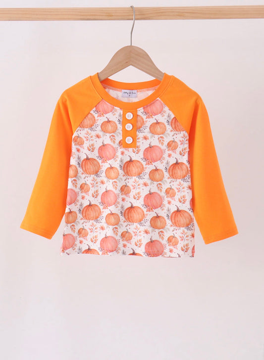 Orange Pumpkin Boys Top