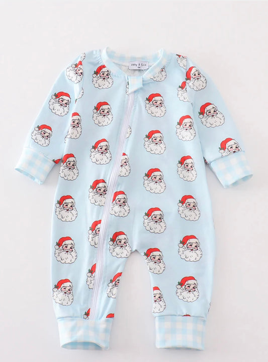 Baby Blue Santa Onesie