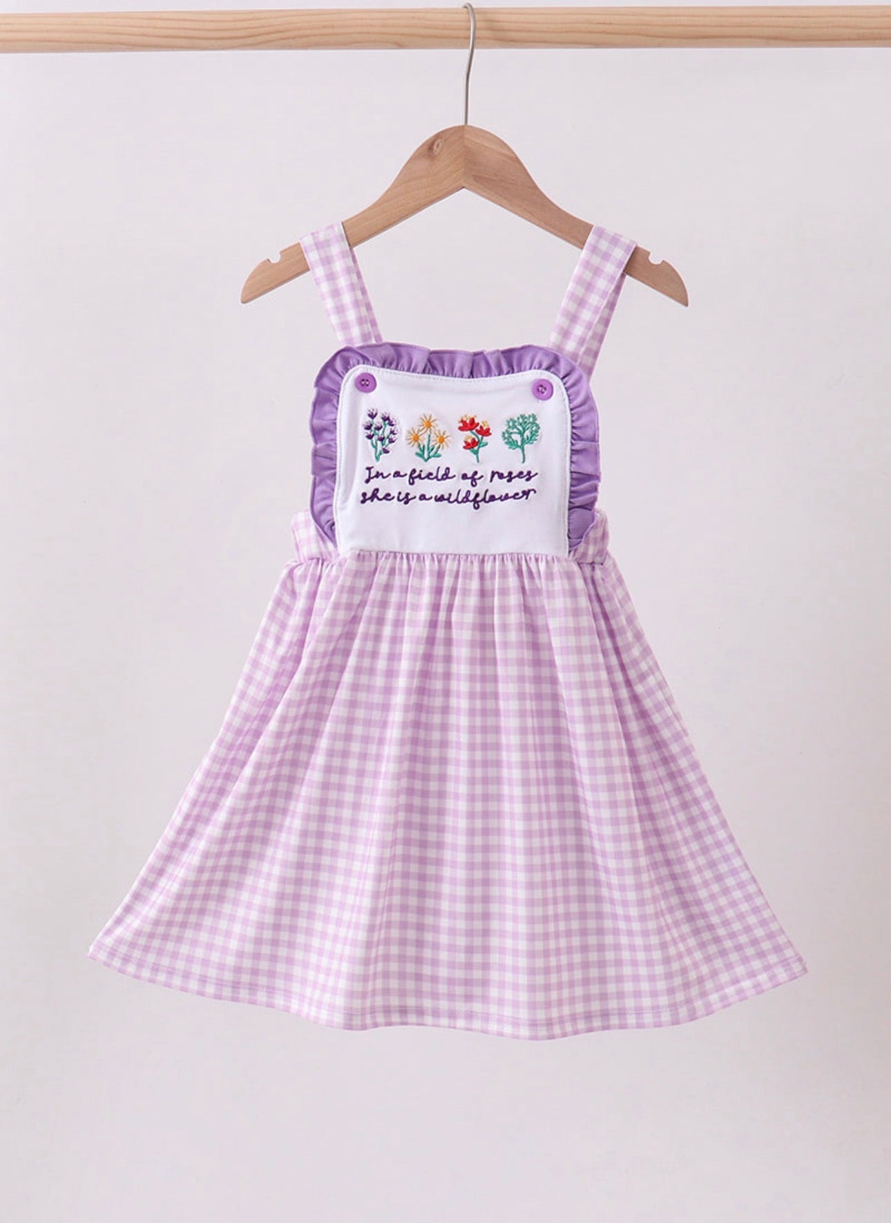 Wildflower Girls Gingham Dress