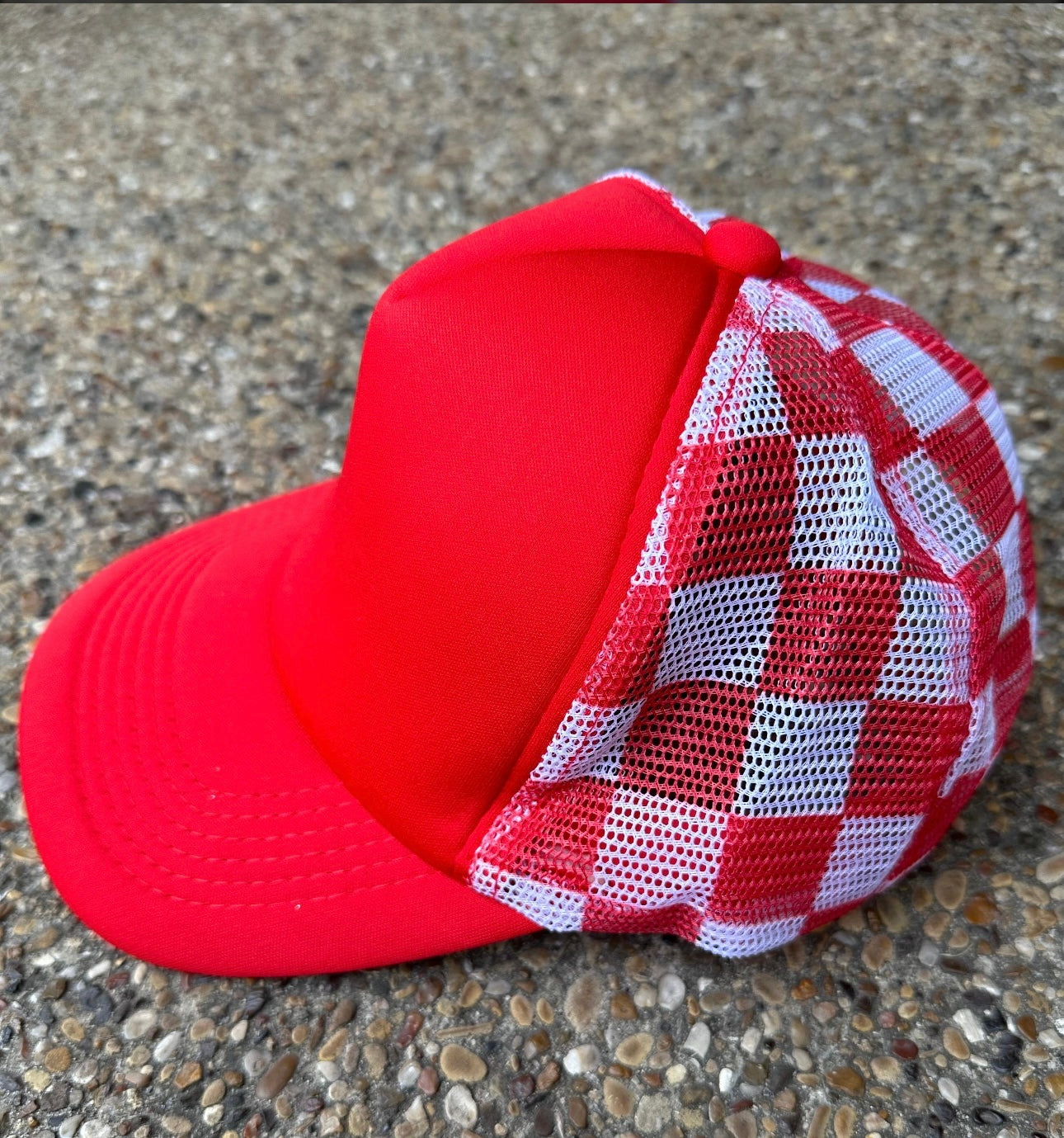 Red Checkered Hat