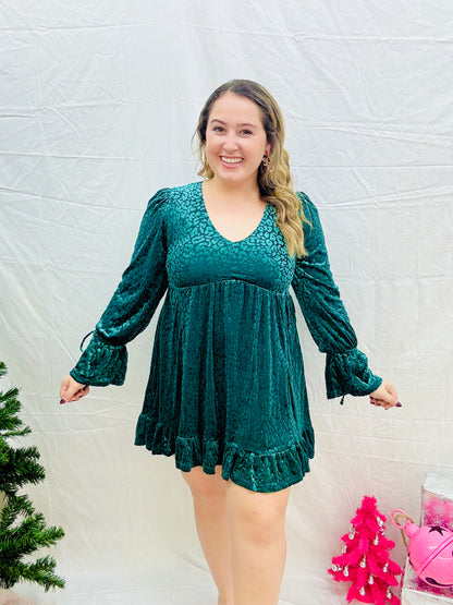 Mistletoe Kisses Velvet Dress