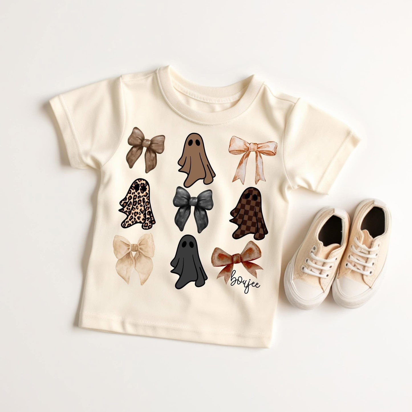 Bows & Ghost Neutrals Kids Tee