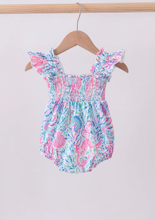 Baby Blue Sea Romper