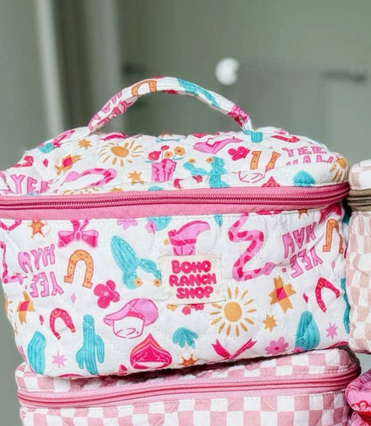 Yeehaw Doodle Makeup Bag