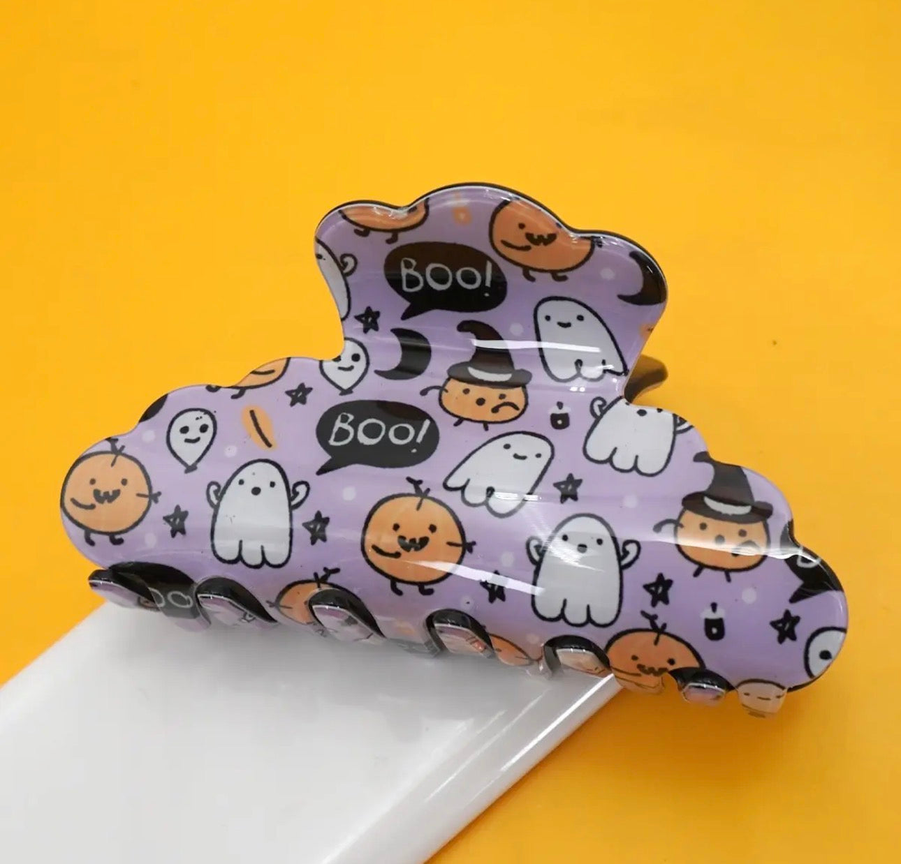 Purple Boo Hair Clip