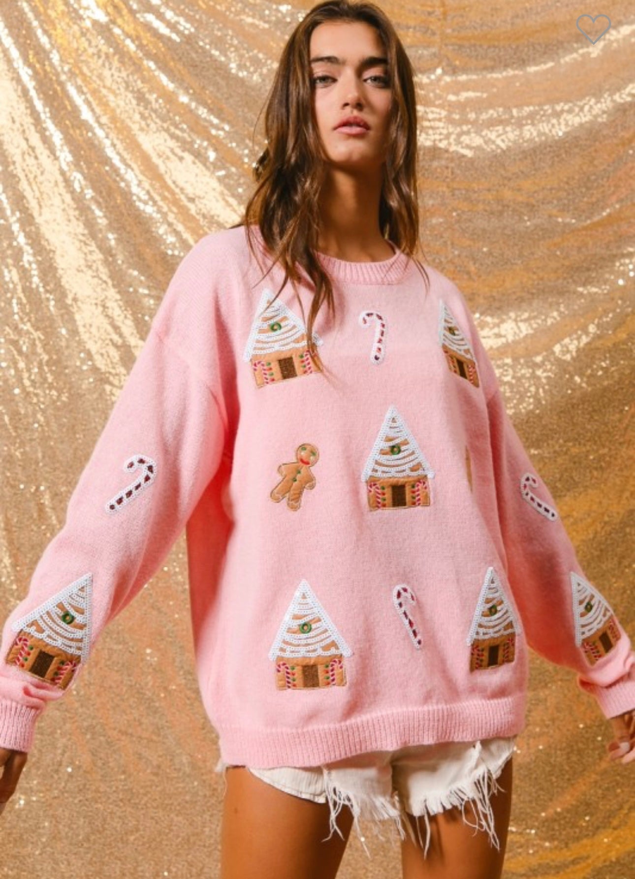 Christmas Gingerbread Patch Sweater