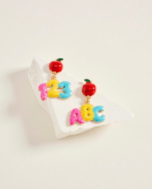 ABC Apple Earrings