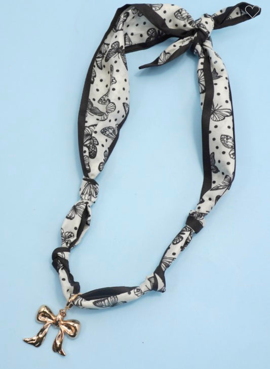 Butterfly Bow Scarf Necklace