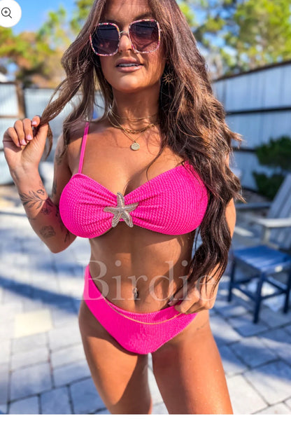 Hot Pink Starfish Kiss Bikini