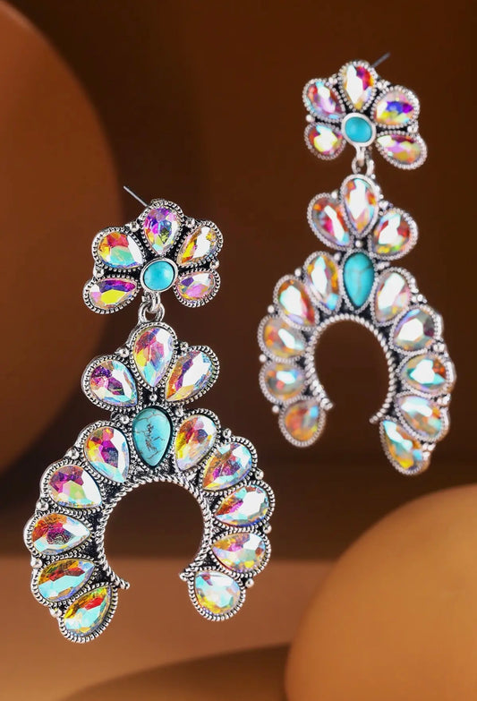 Crystal Glass Squash Earrings