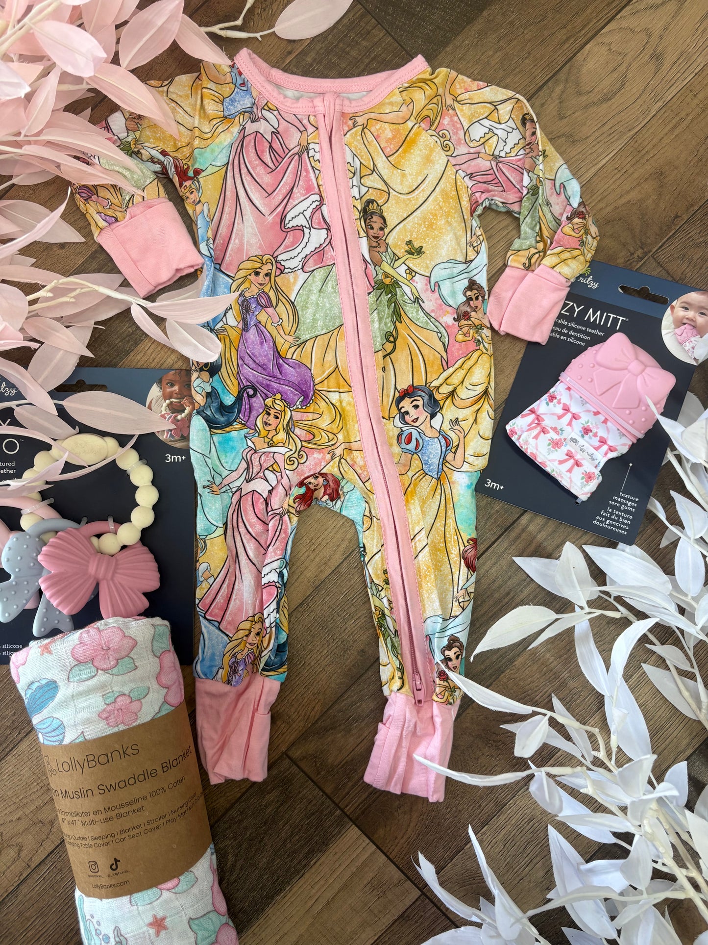 Pink Princess Bamboo Zipper