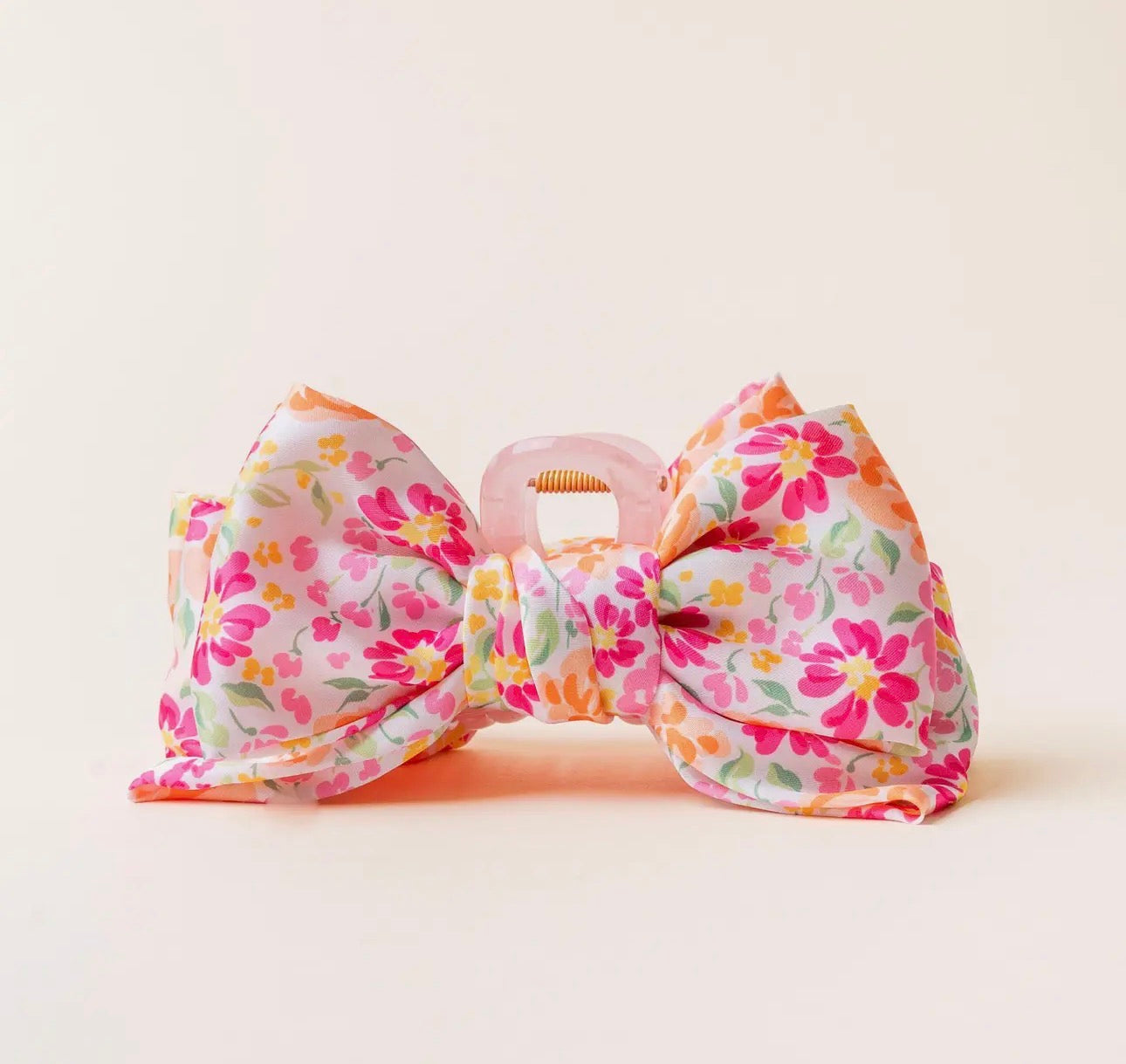 Pink Floral Hair Clip