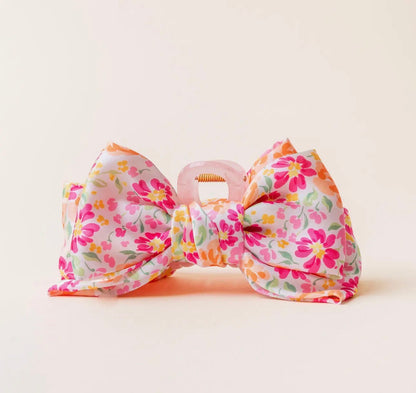 Pink Floral Hair Clip