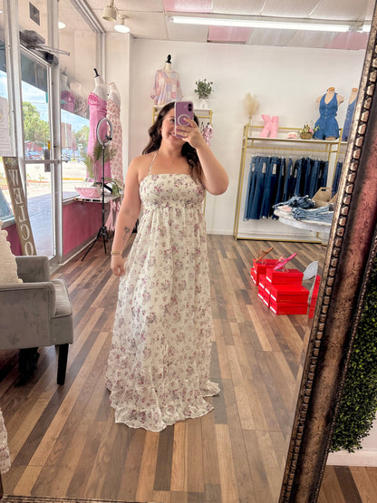 Smocked Floral Maxi Dress
