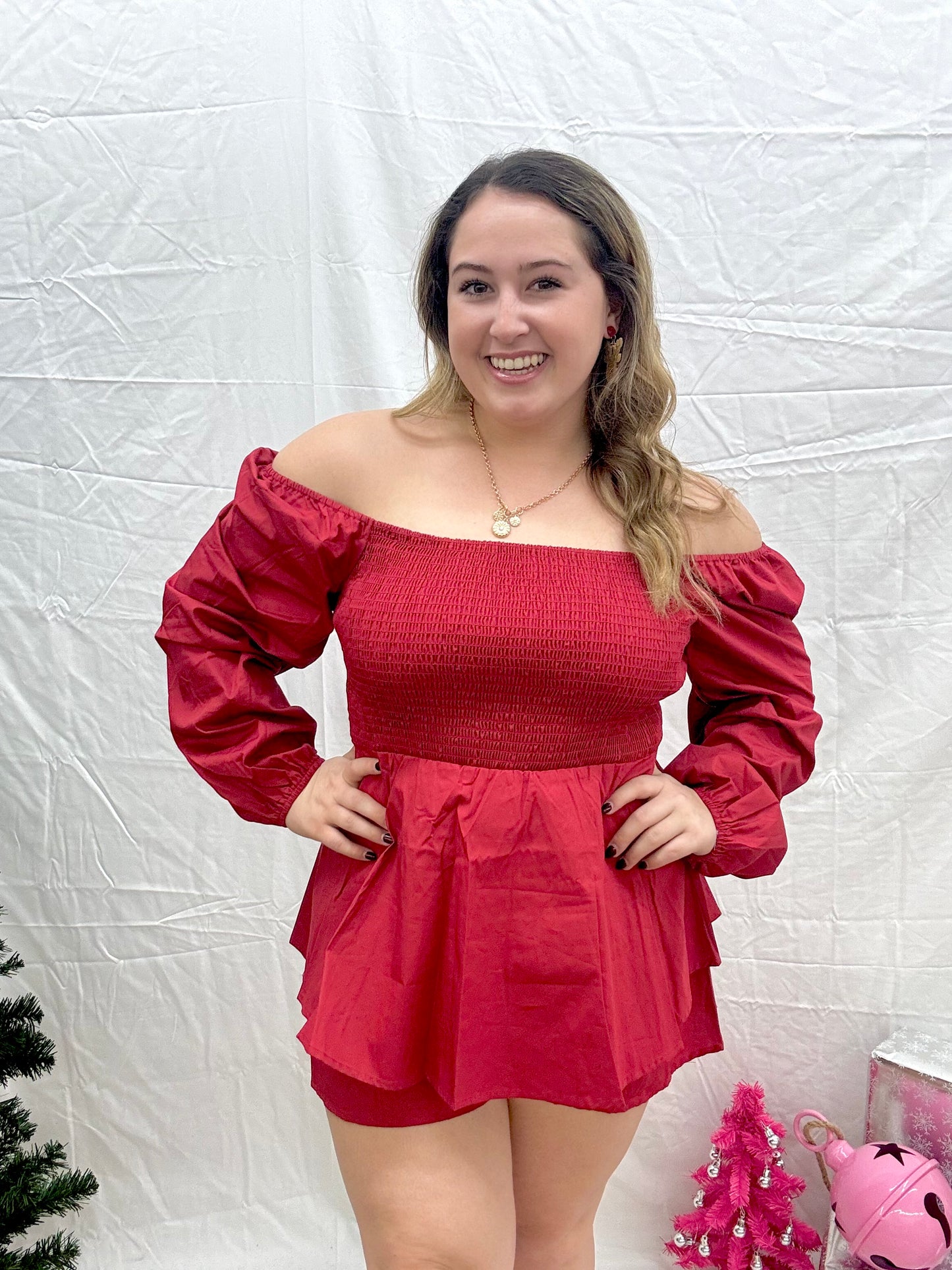 Santa’s Favorite Smocked Romper