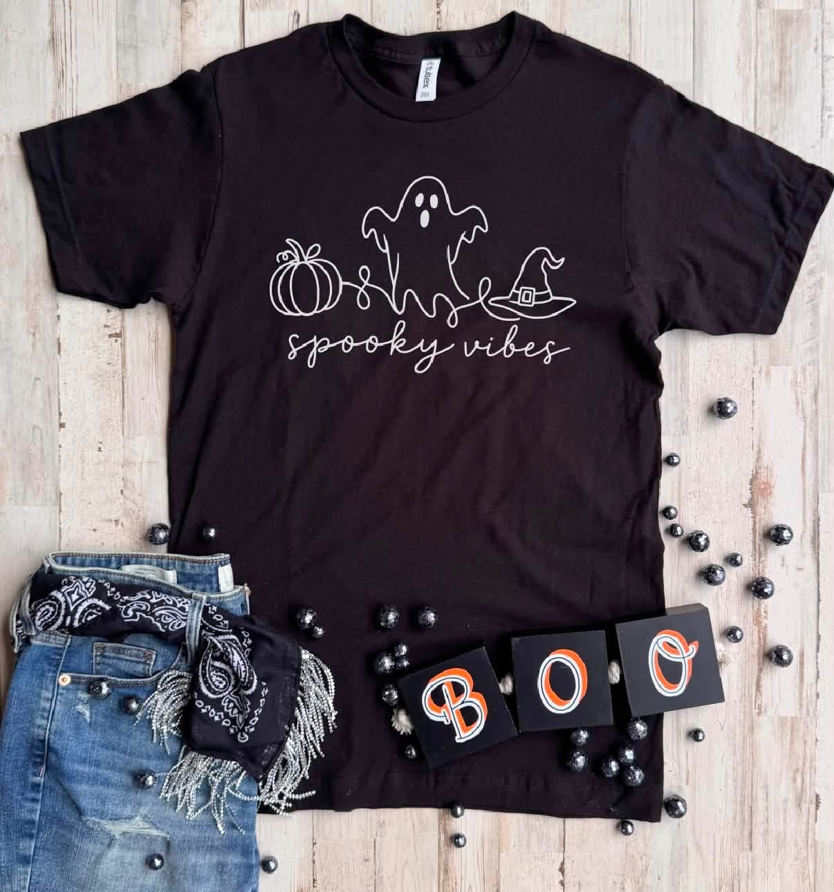Spooky Vibes Ghost Tee