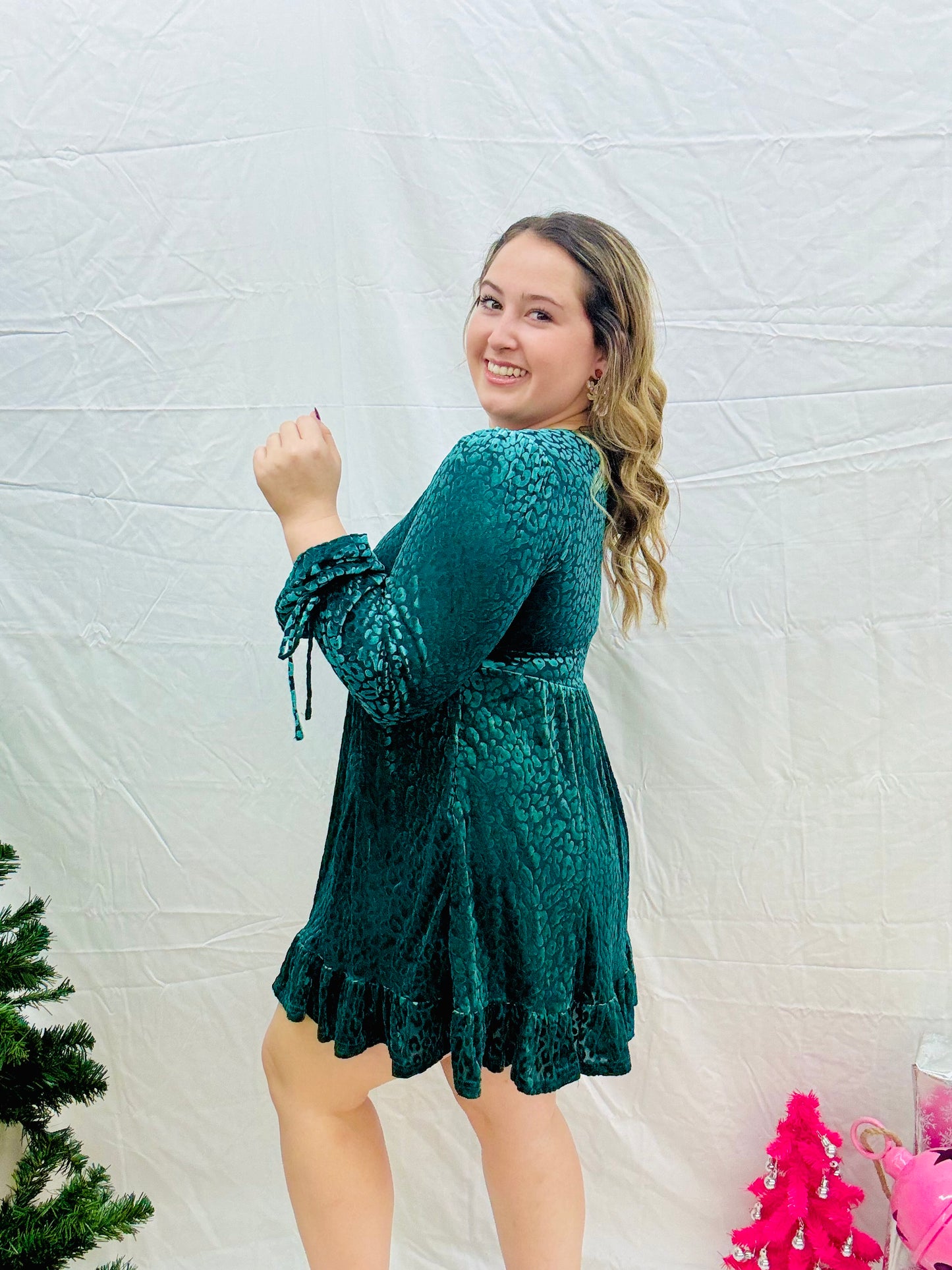 Mistletoe Kisses Velvet Dress