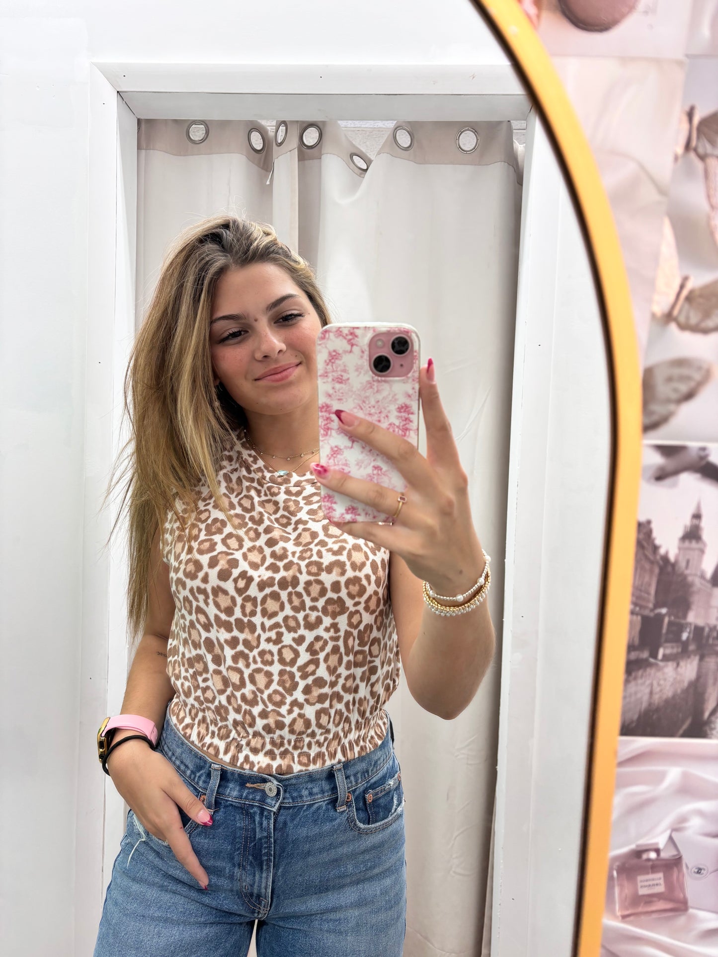 Leopard Cropped Tank