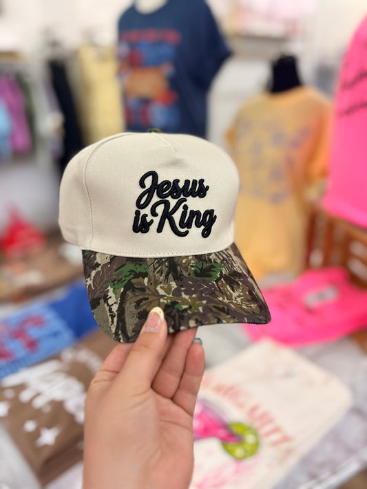 Jesus Is King Camo Hat