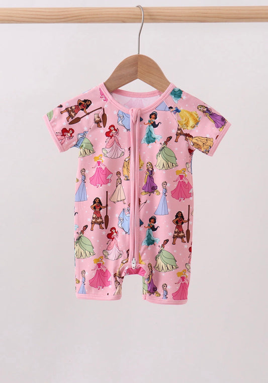 Baby Pink Princess Bamboo Romper
