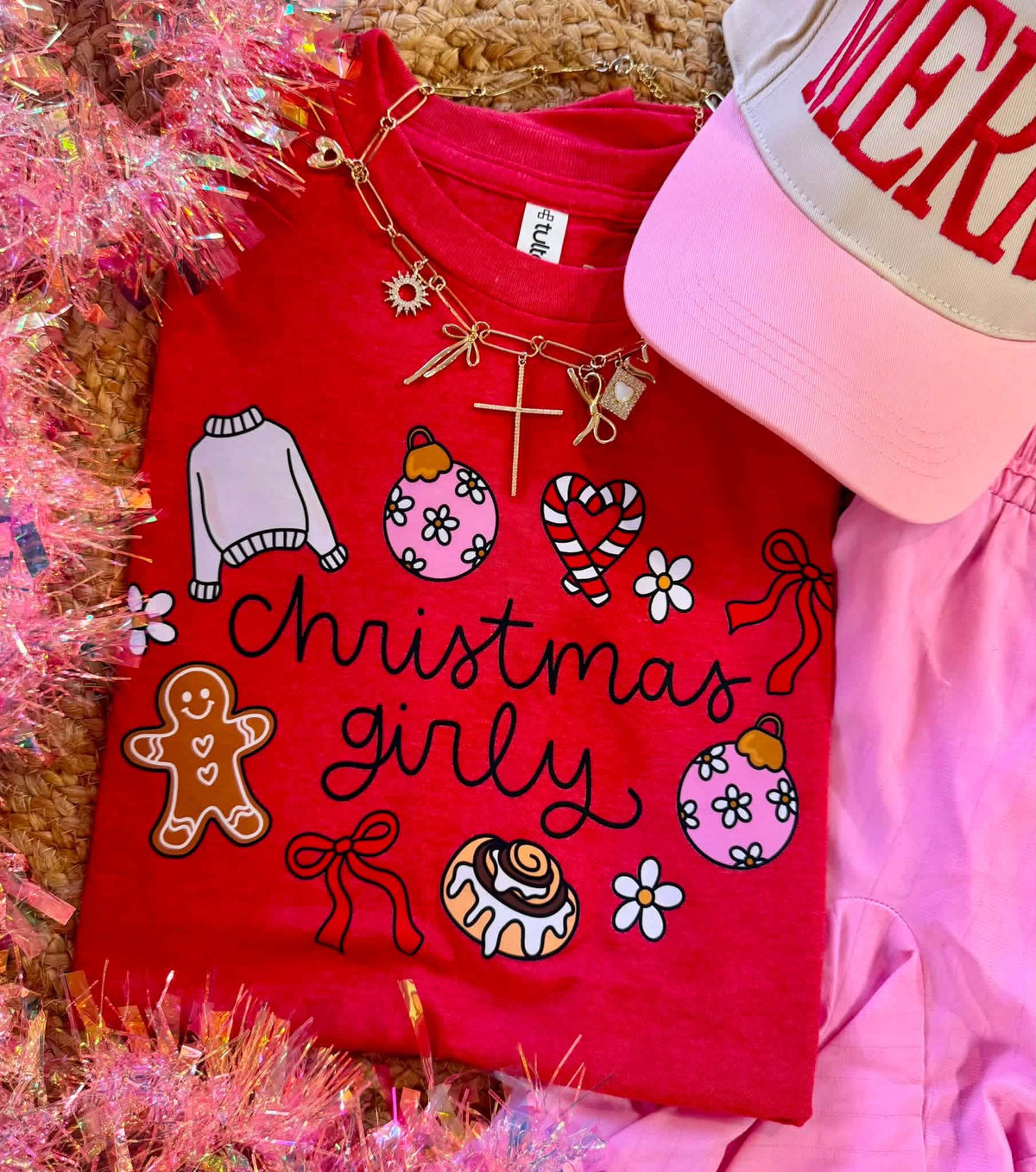 Christmas Girly Ornament Tee