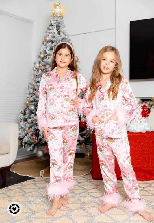 Girls Mommy & Me Santa Pajamas