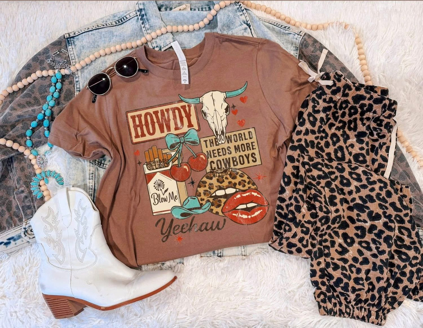 Howdy Leopard Tee