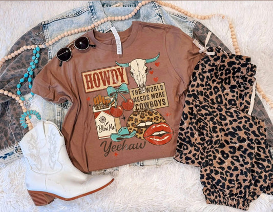 Howdy Leopard Tee