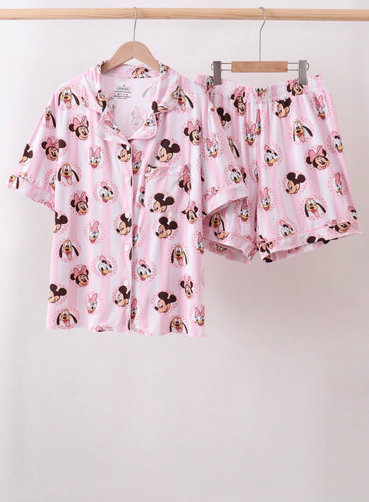 Mom Pink Character Bamboo Set