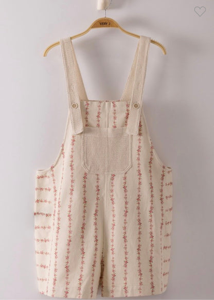 Floral Printed Overalls